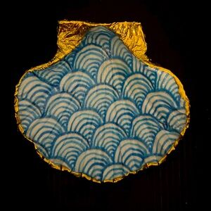 Hand made Decoupage and painted Seashell